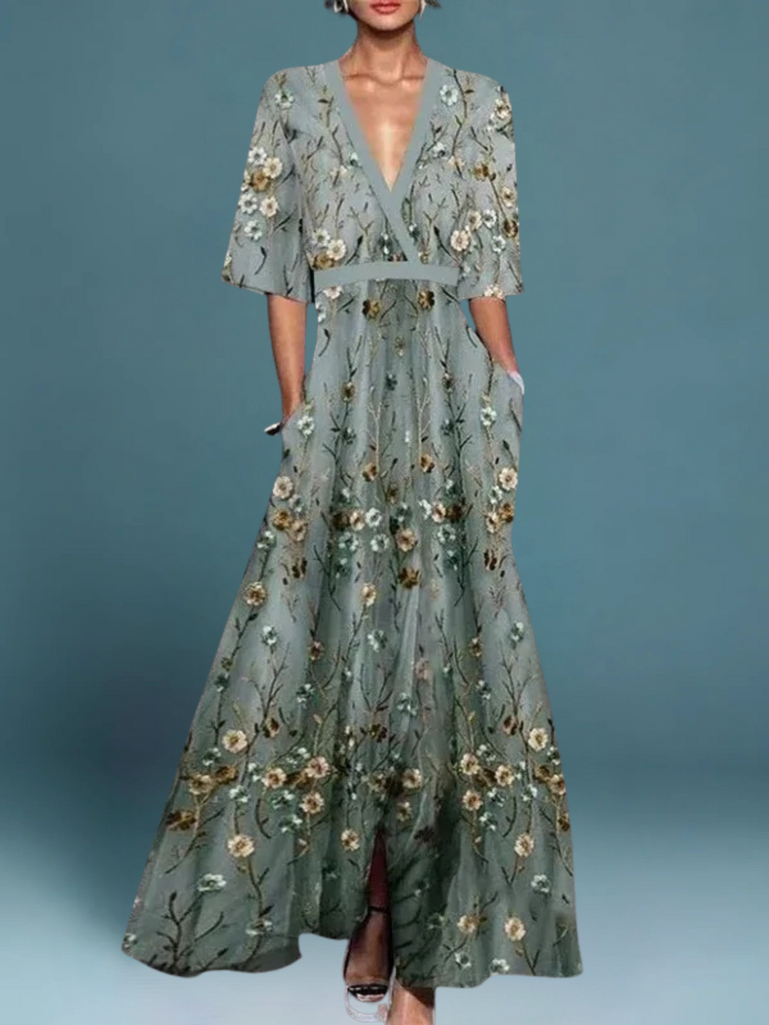 HAZEL I ELEGANTES BOHO-KLEID MIT GÜRTEL