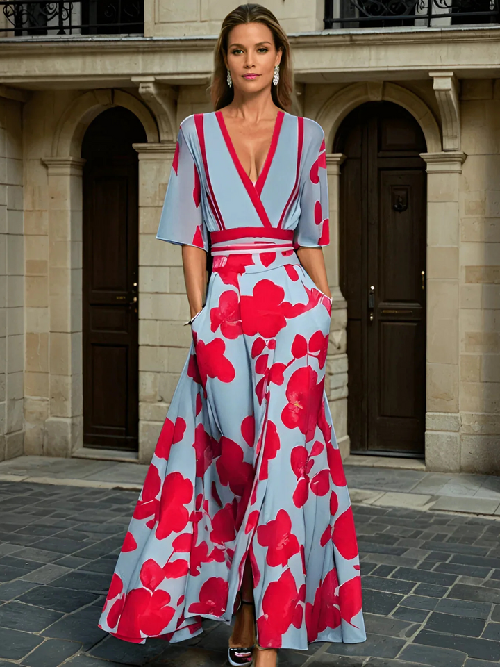 KALI I MILANO-DESIGN KLEID MIT ÄRMELN
