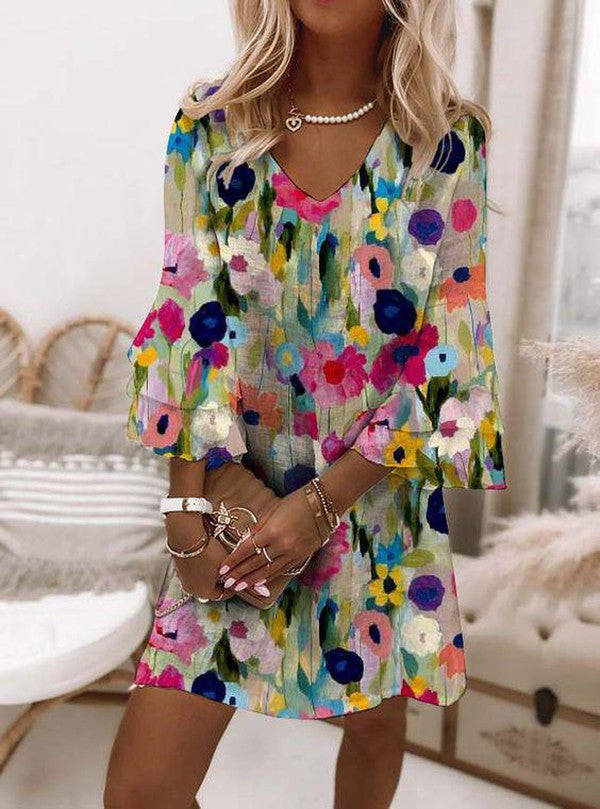 TABITHA I MINI-KLEID MIT BLUMENDRUCK